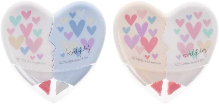 Wodwad Love Heart Correction Tape Kawaii Student Stationery Office School Supplies 10M