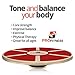 ProFitness Wooden Balance Board (15.5-inch by 3.1-inch) - Exercise, Fitness and Physical Therapy - Non-Slip Safety Top - Tone Muscles, Strengthen Core and Injury Rehab