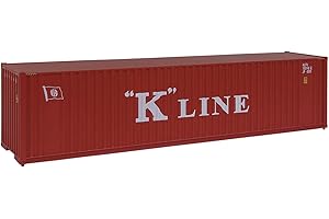 Walthers SceneMaster HO Scale Model of K-Line 40' Hi Cube Corrugated Container W/Flat Roof