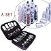 fengshuisale Essential Oil Roller Bottle EVA Carrying Travel Case and 10pcs Essential Oil Gemstone Roller Ball Bottles Glass Inside 10ml Healing Crystal Chips W3475