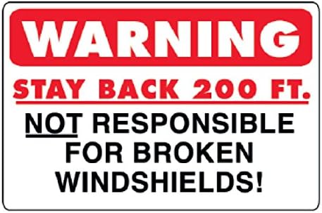 SafeTruck by Ms. Carita Stay Back 200 Feet Truck Decal (11.75" x 17.25")