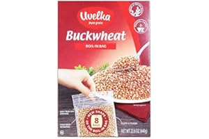 VASZU Uvelka Buckwheat Boil In Bag, 8 Bags x 80 Gram, (Net weight 22.6 Ounce / 640 Gram) Kasha. Imported from Russia