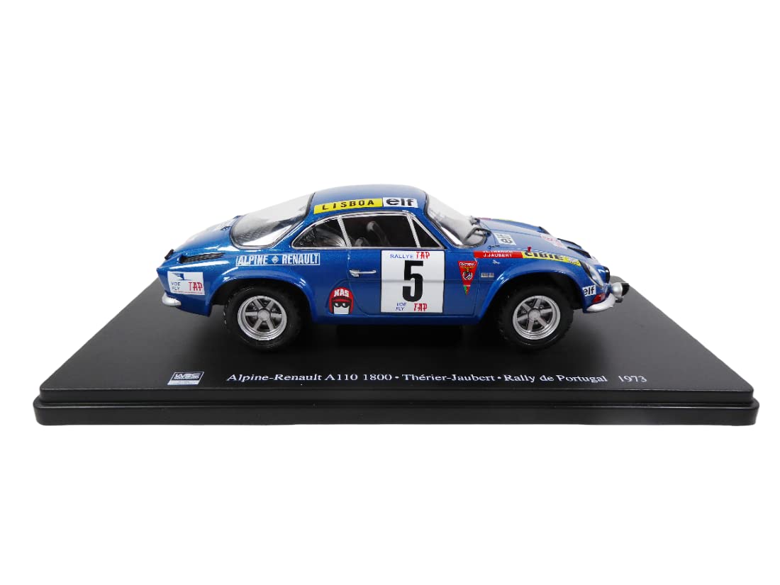 OPO 10 - Miniature car reproduced at 1/24 scale compatible for ALPINE RENAULT A110 1800 THERIER - Rally de Portugal 1973 - RVQ15
