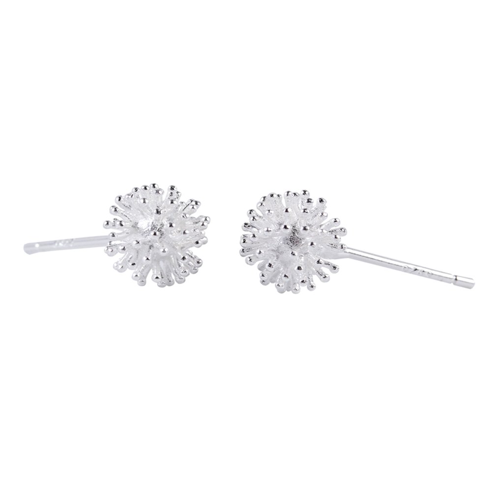 Helen de Lete Lovely Dandelion 925 Sterling Silver Earrings
