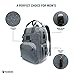 TradeBone Baby Diaper Bag Backpack Insulated with Charging Port (Medium, Grey)