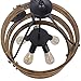 Anmytek Farmhouse Rustic Wood Chandelier Light, 5 Lights Pendant Lamp Retro Vintage Hanging Lighting Fixture, C0014