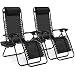 Best Choice Products Set of 2 Adjustable Steel Mesh Zero Gravity Lounge Chair Recliners w/Pillows and Cup Holder Trays, Black primary