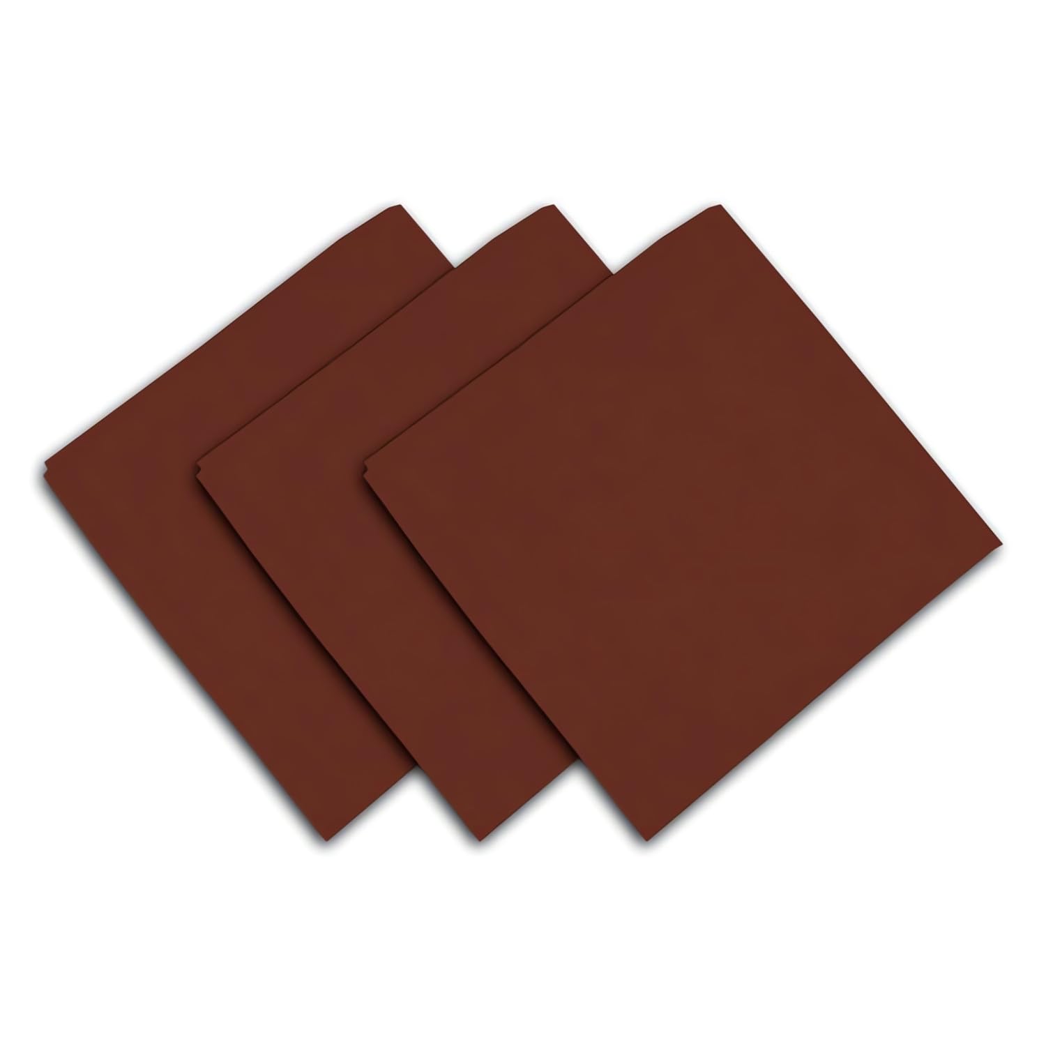 Soleil d'ocre, Panama Set of 3 Cotton Towels, Brick, 45 x 45 cm