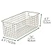 mDesign Farmhouse Decor Metal Wire Food Storage Organizer Bin Basket with Handles for Kitchen Cabinets, Pantry, Bathroom, Laundry Room, Closets, Garage - 16