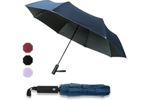 Pumi-geous Automatic Umbrella Windproof Lightweight Strong Compact UV Protection Rain Travel Umbrellas Collapsible Backpack Umbrella Suit For Adult