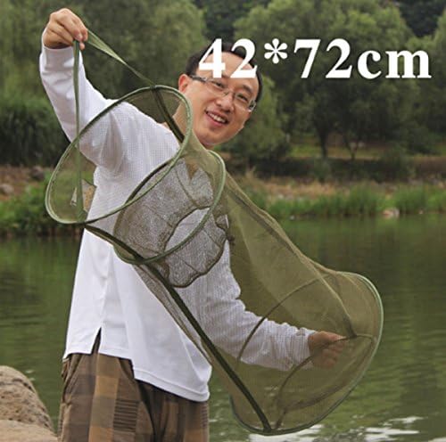Sougayilang 42 x 72 cm Nylon Mesh Portable Fish Cage Quick-drying Folded Net Shrimp Cage Fishing Net