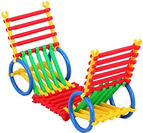 KF648 Christmas Gift Classic DIY Toys Plastic Connector Construction Stacking Building Sticks Set, Great for Over 3 Year Old Toddler Kids - Early Educational Learning Resources (100 Pcs)