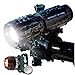 Bright Eyes LED Bike Light Set - 280 Lumens Front Bicycle Headlight With Rear Aluminum Red Tail Light and Spare Mount - WATERPROOF