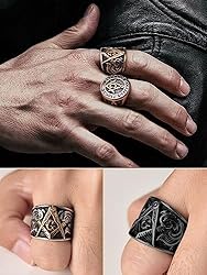FaithHeart Customized Free Mason Rings for Men
