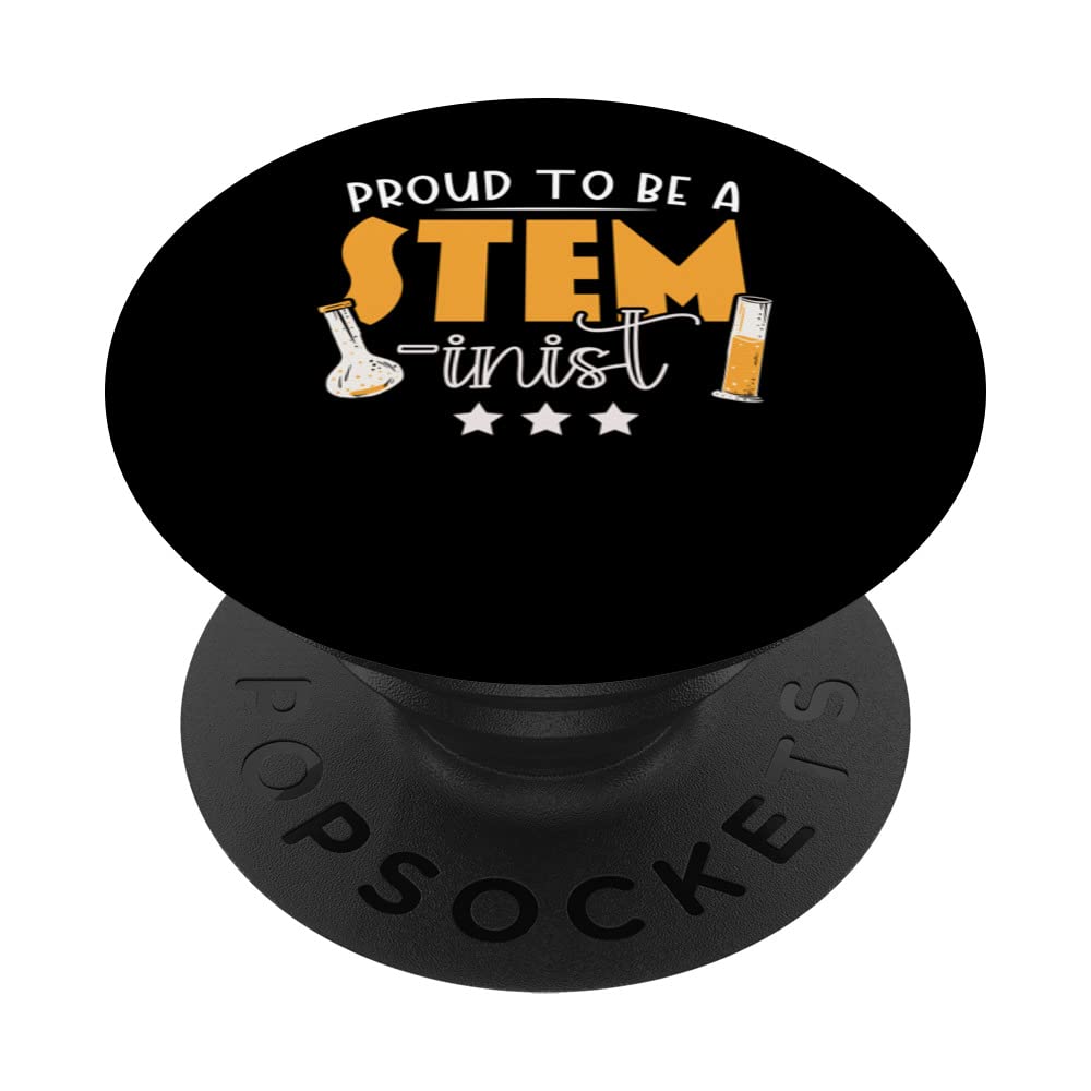 Proud To Be A Steminist Biology Major STEM Squad Science PopSockets Swappable PopGrip