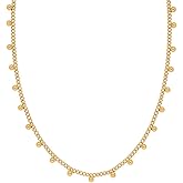 Jude Jewelers Stainless Steel Beaded Chain Style Collar Necklace