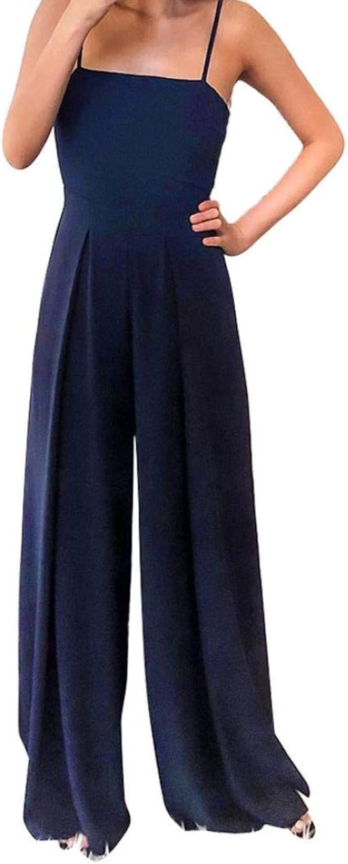 Jumpsuit Women's Long Summer Sleeveless Off Shoulder Simple Estilo