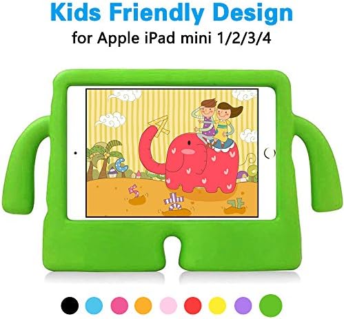 iPad Mini Case for Kids Fantasic LLC iPad mini 4 Case Shock Proof Freestanding with Handle Lightweight EVA Foam Protective Cases and Covers for Apple iPad Mini 4 3 2 1 7.9 inch (green)