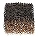 Faux Locs Crochet Hair Deep Wave Braiding Hair With Curly Ends Crochet Goddess Locs Synthetic Braids Hair Extensions (18 Inch (Pack of 3), T27#)