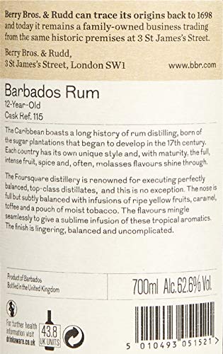 Berry Bros & Rudd Barbados Four Square Single Cask Rum Cask Strength 12YO Rum (1 x 0.7 l) – Bild 5