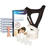 Stop Snoring Sleep Aid | A Comfortable Anti Snoring Chin Strap | Effective Set of 4 Nose Vents and Premium Pack of 6 Nasal Strips | Made for Men Women | Snore Stopper | Affordable Value by NUMBERNYC
