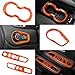 Danti Car Interior Accessories Decoration Trim Air Conditioning Vent Decoration & Door Speaker & Water Cup Holder & Headlight Switch & Window Lift Button Covers for Jeep Renegade 2015-2020 (Orange)