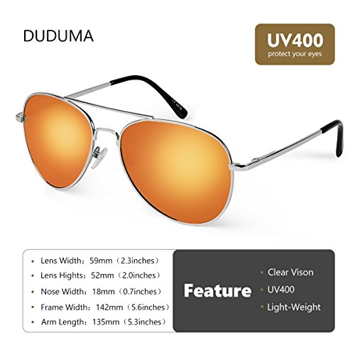 Duduma Premium Full Mirrored Sunglasses w/Flash Mirror Lens Uv400 - Thumbnail 4