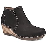 Dansko Women's Susan Ankle Bootie, Black Nubuck, 40 EU/9.5-10 M US