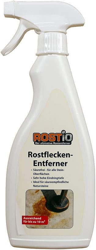 Hocheffektiver Rostentferner Fur Stein Reiniger Von Rostio Rostflecken Entferner Fur Stein Marmor Granit Beton Fliesen Und Terrasse Amazon De Baumarkt