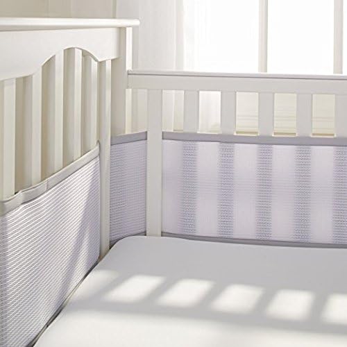 NJ Undergarment Breathable Mesh Crib Liner, White/Gray Great Gift