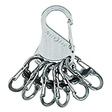 Nite Ize KLK-11-R3 9001204 KeyRack Locker, Stainless Carabiner Chain with 6 Locking S-Biners to Hold Keys Securely + Separately, Steel