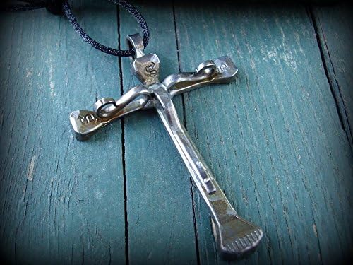 Horseshoe Nail Crucifix/Cross Necklace Pendant Handmade in New Hampshire USA