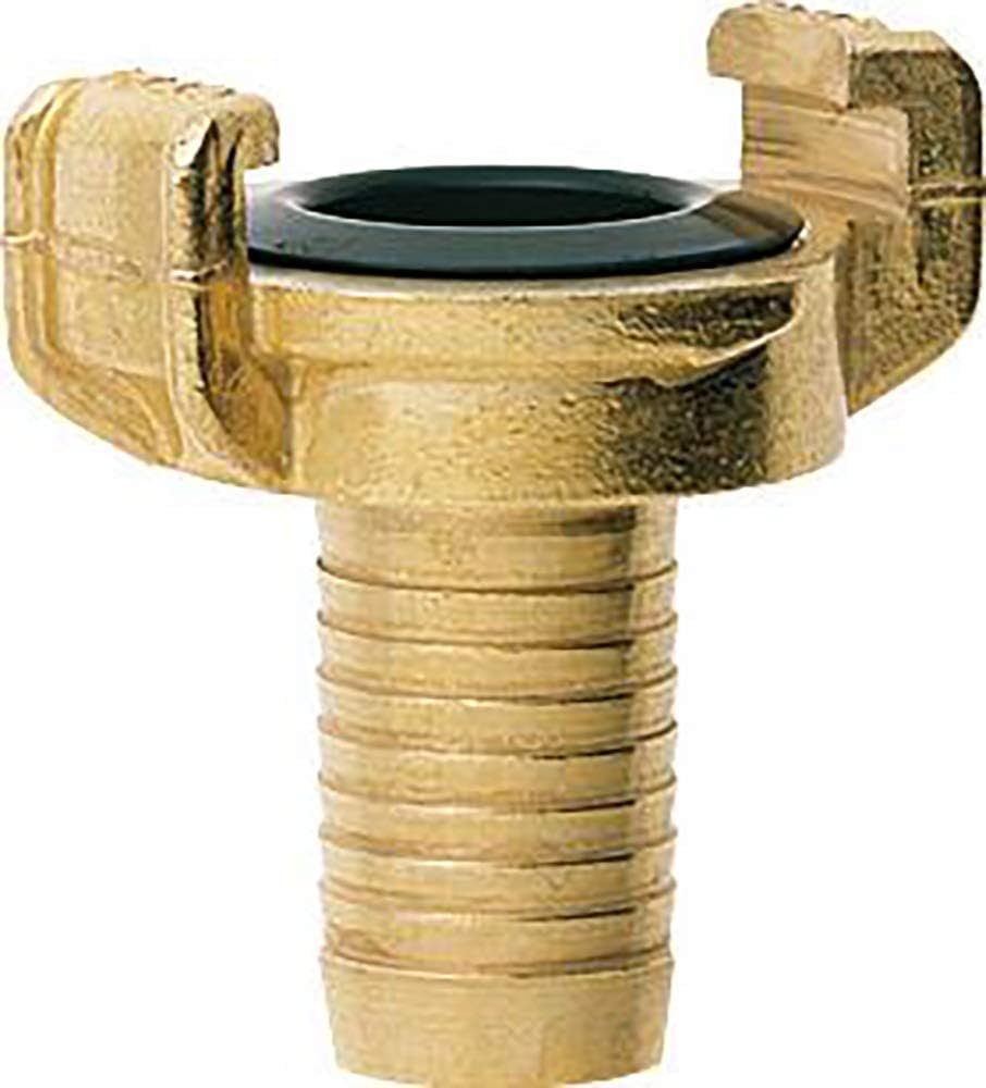 Geka 40103SB Hose Piece 3/4" 19mm with Ribbed Thread, Gold, 18 x 8 x 13 cm