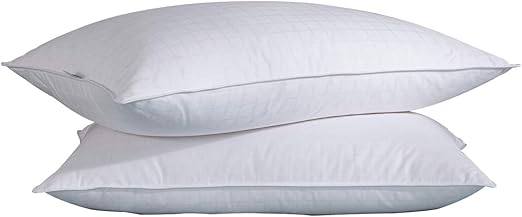 Amazon Com Set Of 2 White Goose Feather And Down Pillows Triple