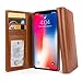 Twelve South Journal for iPhone X / XS | Leather Wallet Folio Case and Display Stand (cognac)
