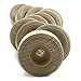 2 inch x 3/4 inch Treaded Wood Wheel, 3/8 inch Hole | 20 Pack | Tread, Unfinished Mini Wood Toy Wheel for DIY Crafts