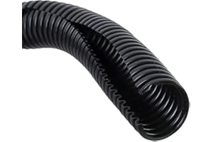 South Bend Components 20 FT 3/8” Wire Loom Split Tubing Auto Wire Conduit Flexible Cover | Plastic Cover for Electrical Wires & Cables, Black