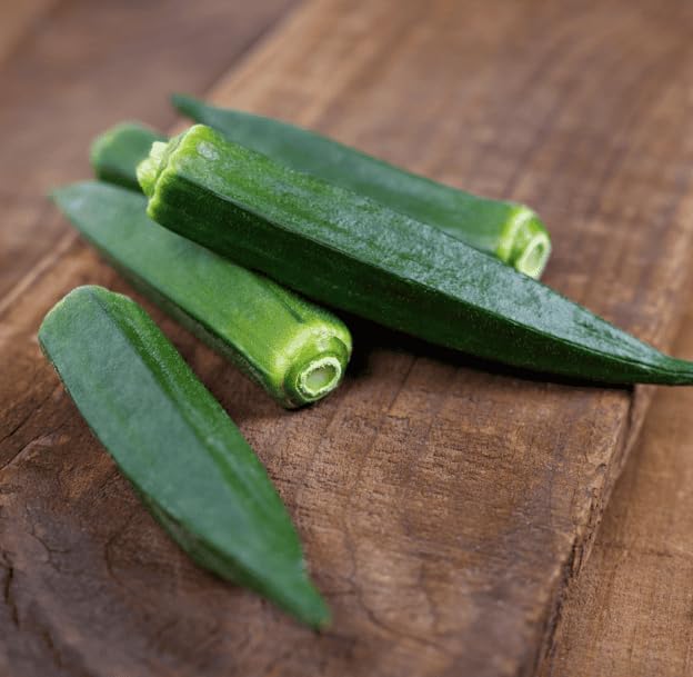 Hoss Jambalaya Okra 2.0 Seeds - Early-Maturing Hybrid, Compact Plants, High Yield, Dark Green Pods (50 Days)