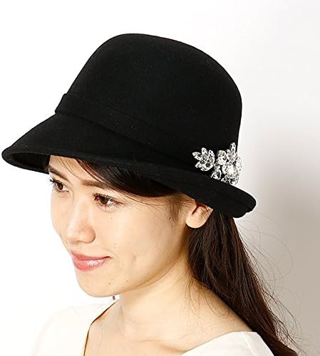 Amazon ミーア Miia Miia サイズ調整可能 ビジュ 付フェルトクロッシェ レディース 帽子 ミーア 雑貨 ブラック 57 5c 帽子 通販
