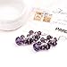 Ginasy Ice Flower Design Drop Dangle Earrings Set 925 Sterling Silver Cluster Crystal Earrings Jewelry for Women Girls (Tassel Purple)