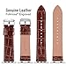 2 Colors for Apple Watch Bands 38mm, Fullmosa Bamboo Calf Leather Replacement Band/Strap with Stainless Steel Clasp for Apple iWatch Series 1 2 3 Sport and Edition Versions 2015 2016 2017,Brown