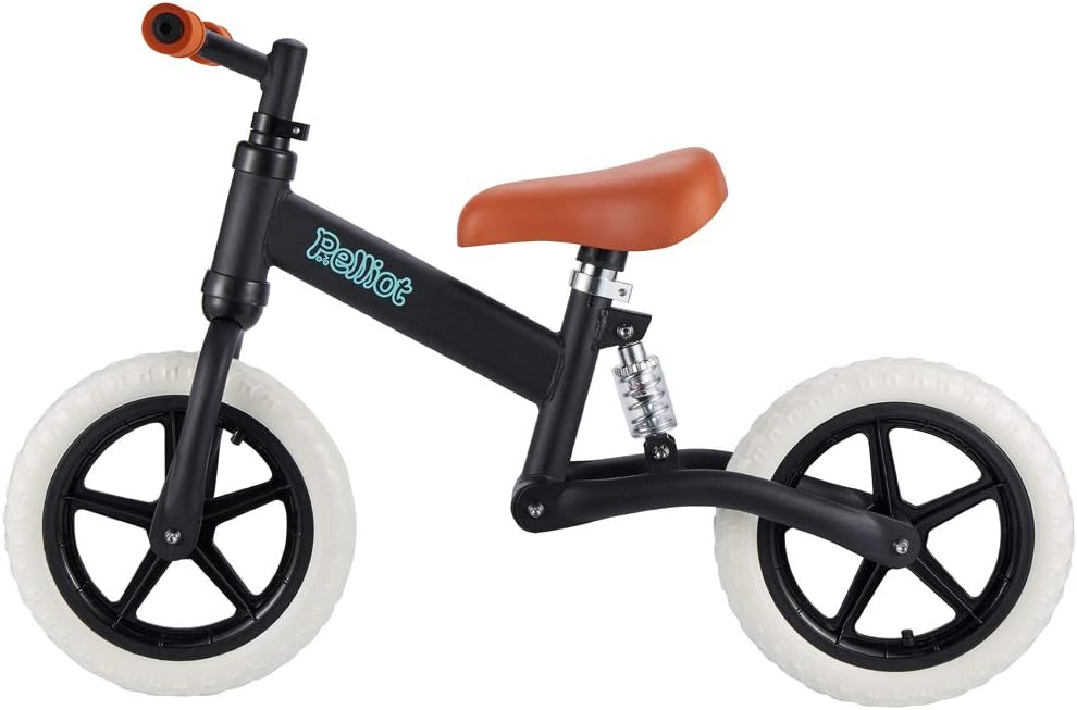 PELLIOT Balance Bike, Push Bike 12" Wheels No Pedal Toddle Bike for 2-6 Old Boys & Girls