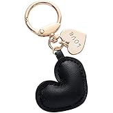 Fuqimanman2020 Charm Love Heart Keychain for Handbags Bag Purse PU Heart Keychain Valentine's Day Mother's Day Gift for Women