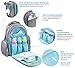 Swish Baby Diaper Bag Backpack w/Insulated Pockets and Stroller Strap - Large Waterproof Multi-Function Travel Organizer - Changing Pad, Bottle Holder and Pacifier Clip Included (Grey Marl)