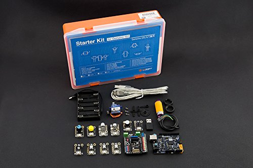 Starter Kit for Genuino / Arduino 101 with Tutorials,The kit comes with 13 most popular sensors,includes a Genuino 101 (Arduino 101 in USA) board,Fully compatible with Arduino microcontrollers