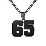 Number Necklace for Boy 0-99 Athletes Jersey Number