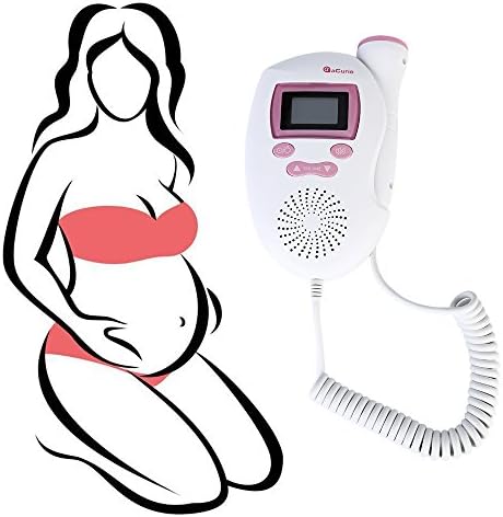 YINmume Pregnant Ultrasonic Fetal Doppler Prenatal Heart Rate Monitor pink,1