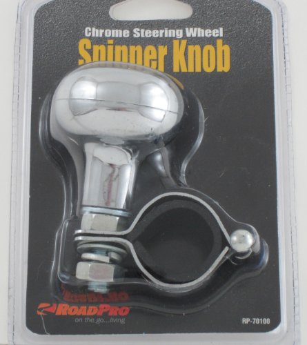 ROADPRO Light Duty Chrome Steering Wheel Spinner Knob RP70100LD