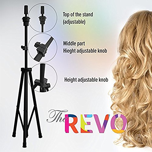 Aobiny Wig Mannequin Head Tripod Stand With Carry Bag For Cosmetology