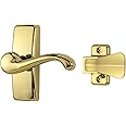Ideal Security GL Lever Handle Set for Storm Doors and Screen Doors, Storm Door Handle Replacement, Screen Door Handle, Bright Brass
